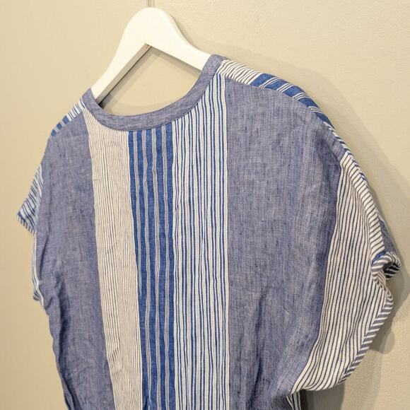 Vineyard Vines Linen Dress Costal Beach Pool Vacation Preppy Chic Style - Size 6 - Picture 4 of 8